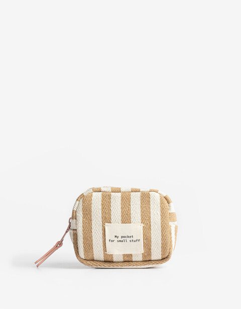 Porta Cosméticos Portacosméticos Con Tag - Marron Beige