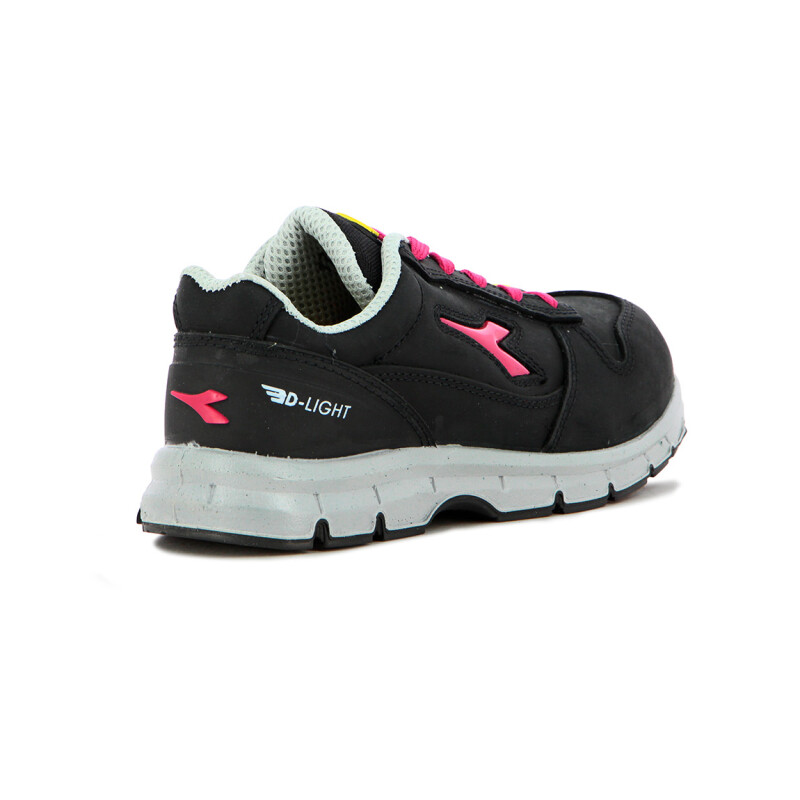 Diadora Utility Zapato Run Low S3 Src Esd Negro-fucsia