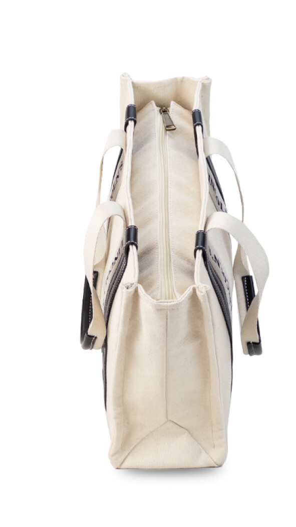 TOTE BAG MALASIA CRUDO C/NEGRO