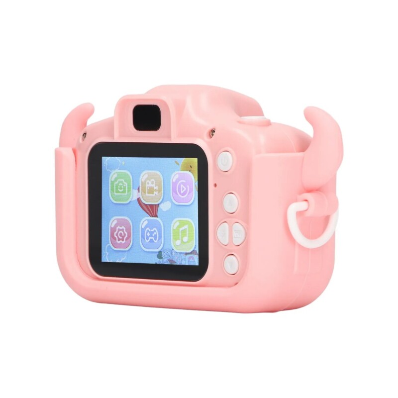 Cámara de fotos digital infantil con funda rosa Cámara de fotos digital infantil con funda rosa