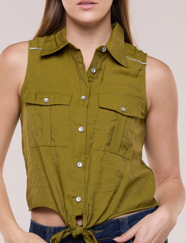 Camisa Crop OLIVA