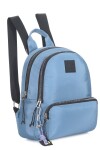 Mochila nylon tela cierres Celeste