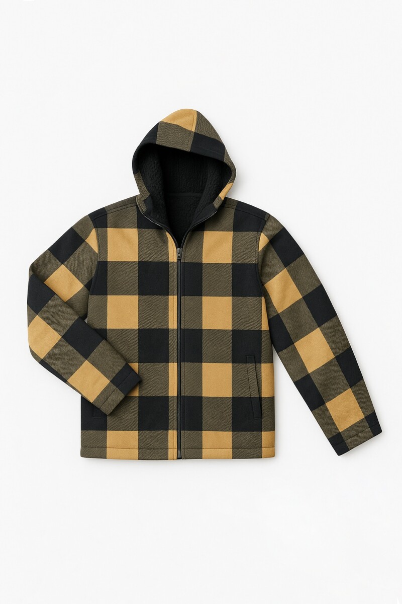 Campera a cuadros BEIGE