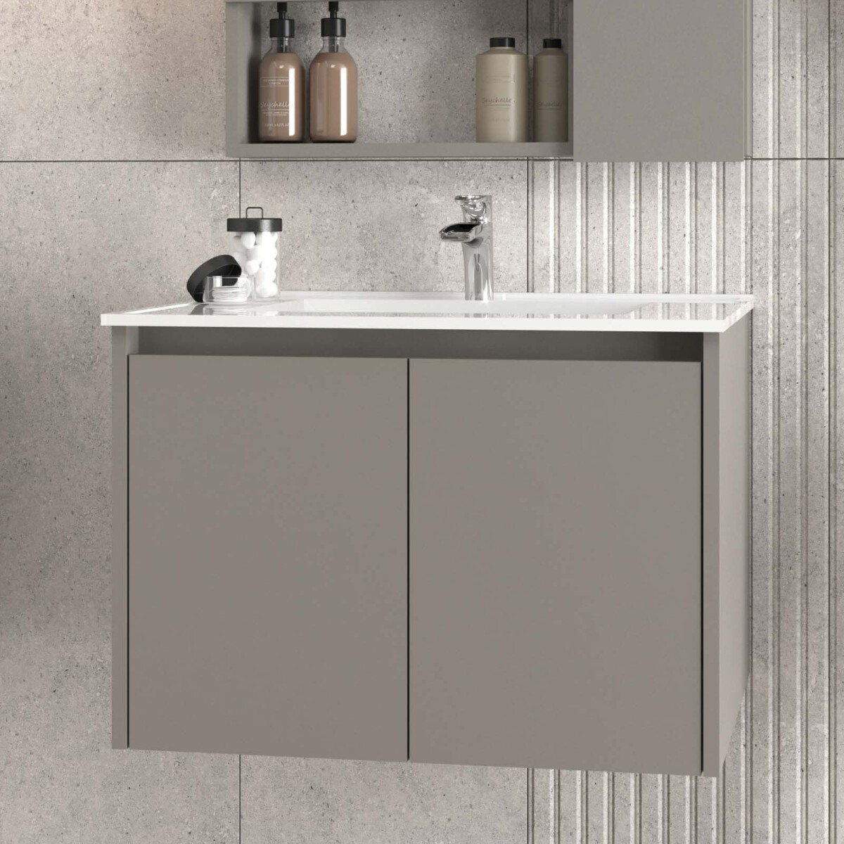 MUEBLE DE BAÑO - MDF GRIS ALTUS 