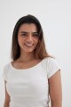Remera off shoulder mangas cortas BLANCO