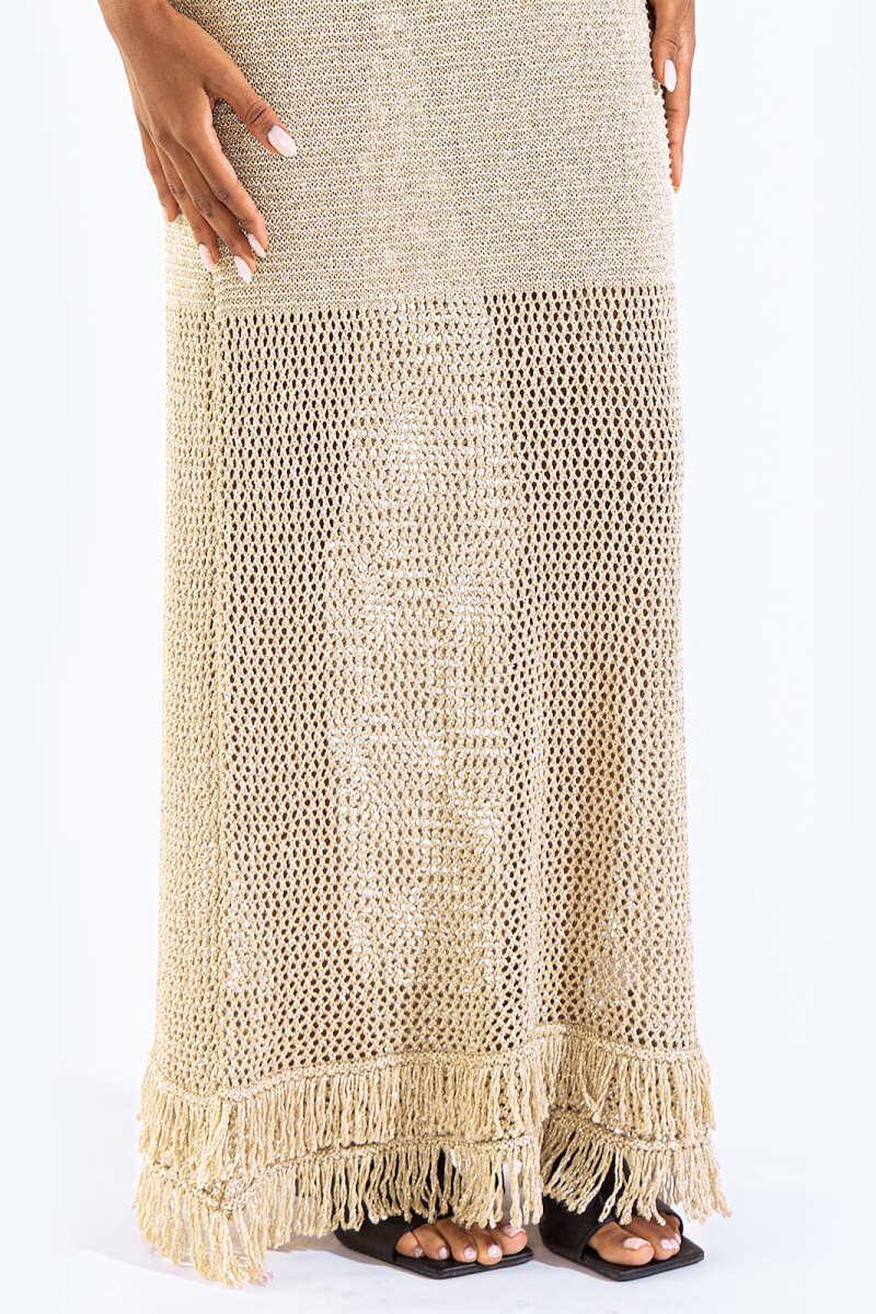 FRINGES DRESS Gold