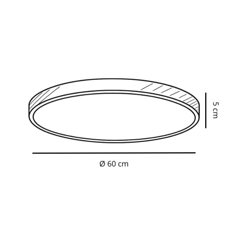 PLAFON LED MERLINA f60cm 48W Panel LED Merlina Blanco Ø60CM 48W