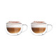 Set x2 tazas doble pared de vidrio 270ml TRANSPARENTE