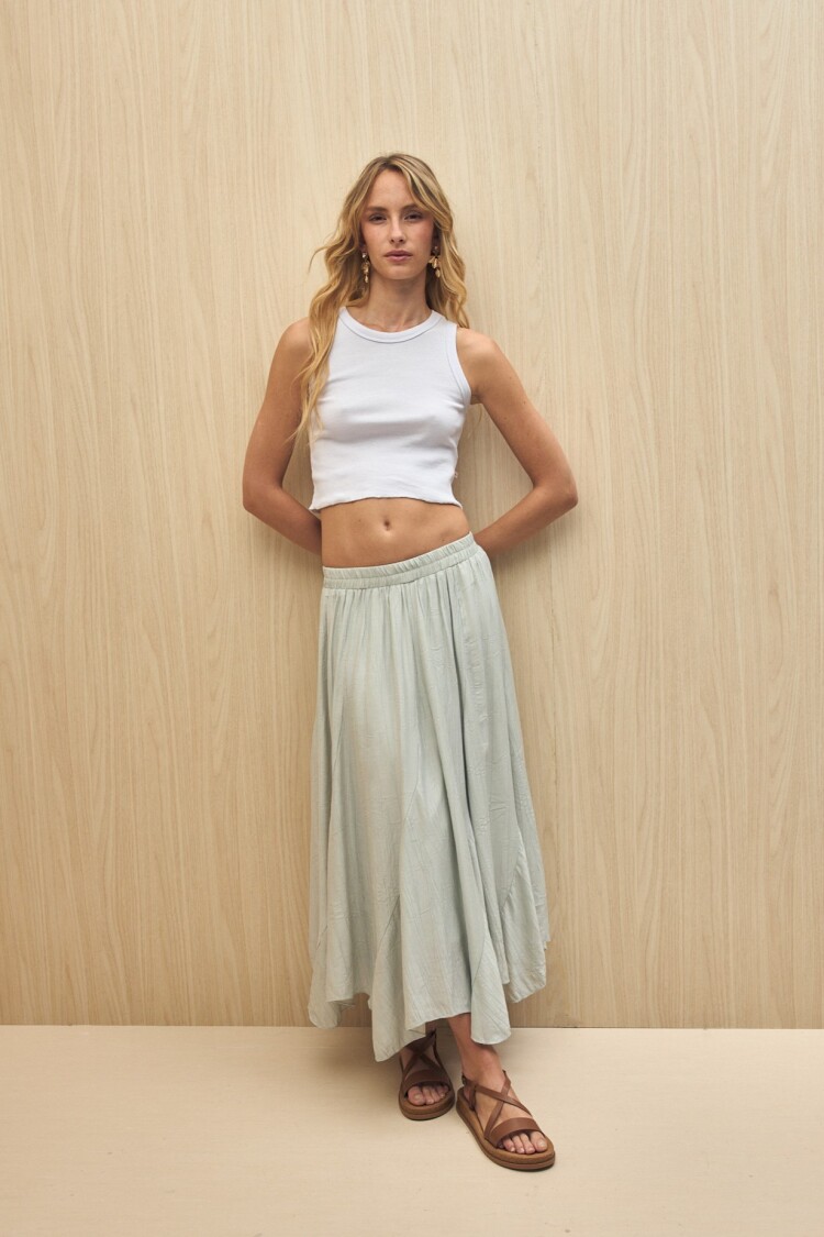 FALDA CURTI Celeste Pastel