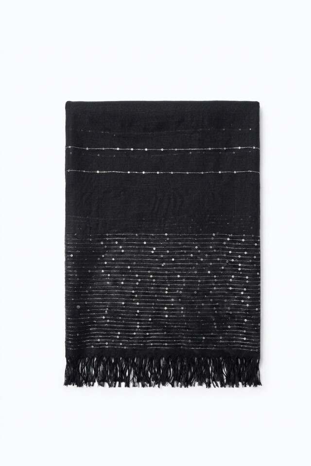 Pashmina brillos negro