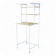 Mueble Hierro y Madera Racks Sobre Lavarropa, Ancho 70cm Blanco