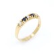 Anillo medio sin fin en oro 18K con brillantes y zafiros Anillo medio sin fin en oro 18K con brillantes y zafiros