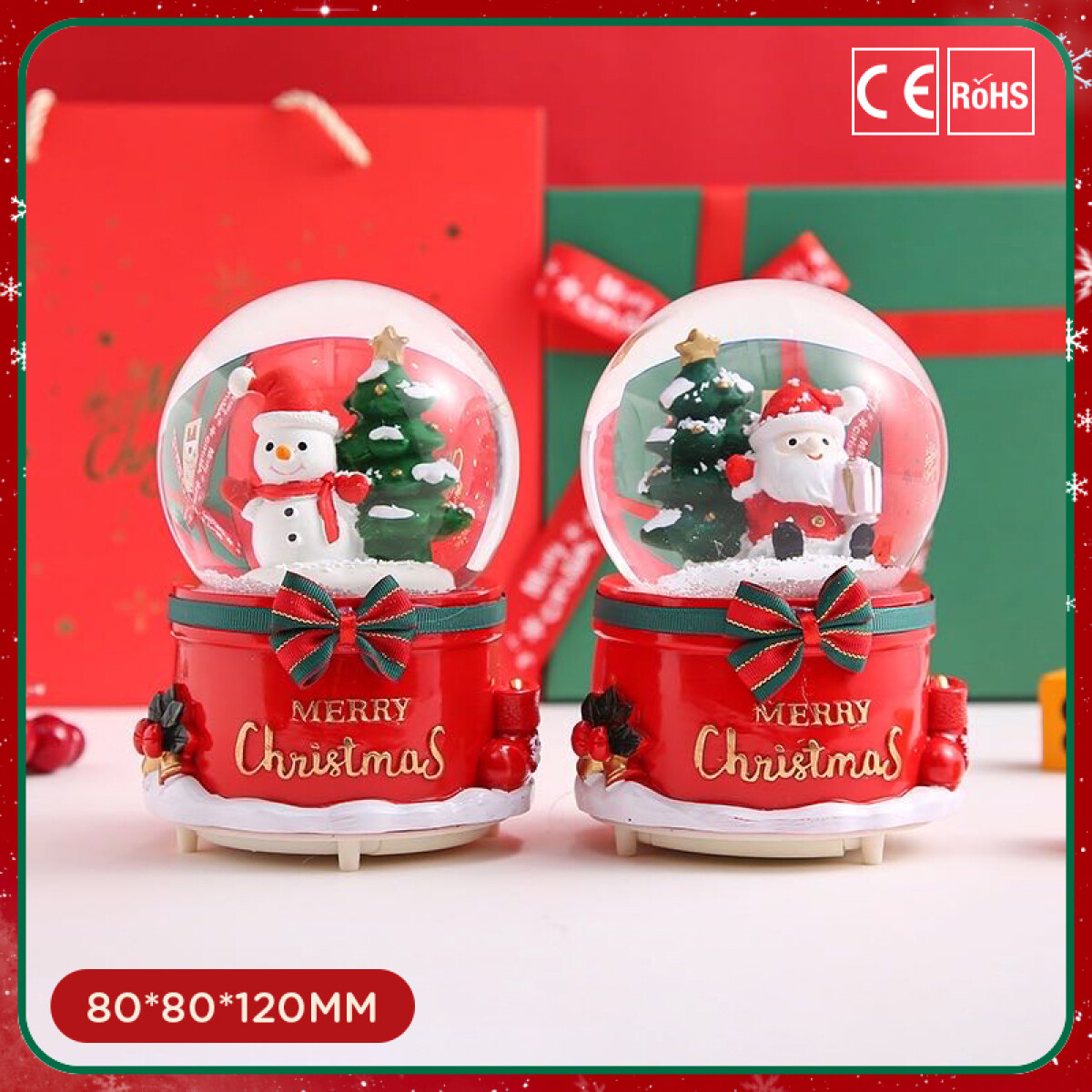 Bola De Nieve Navideña Con Sonido 