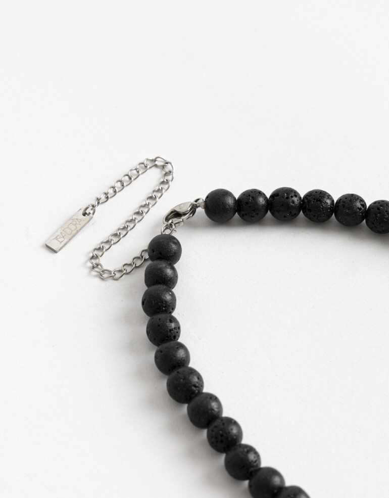 Collares Cortos Piedras Collar De Piedras Men´s Collection - Negro