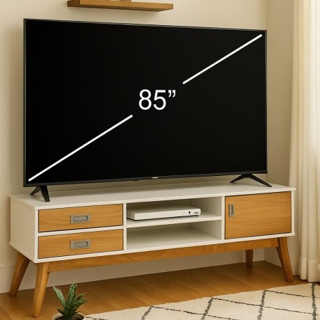 Rack de tv Linea Metro Blanco/Miel