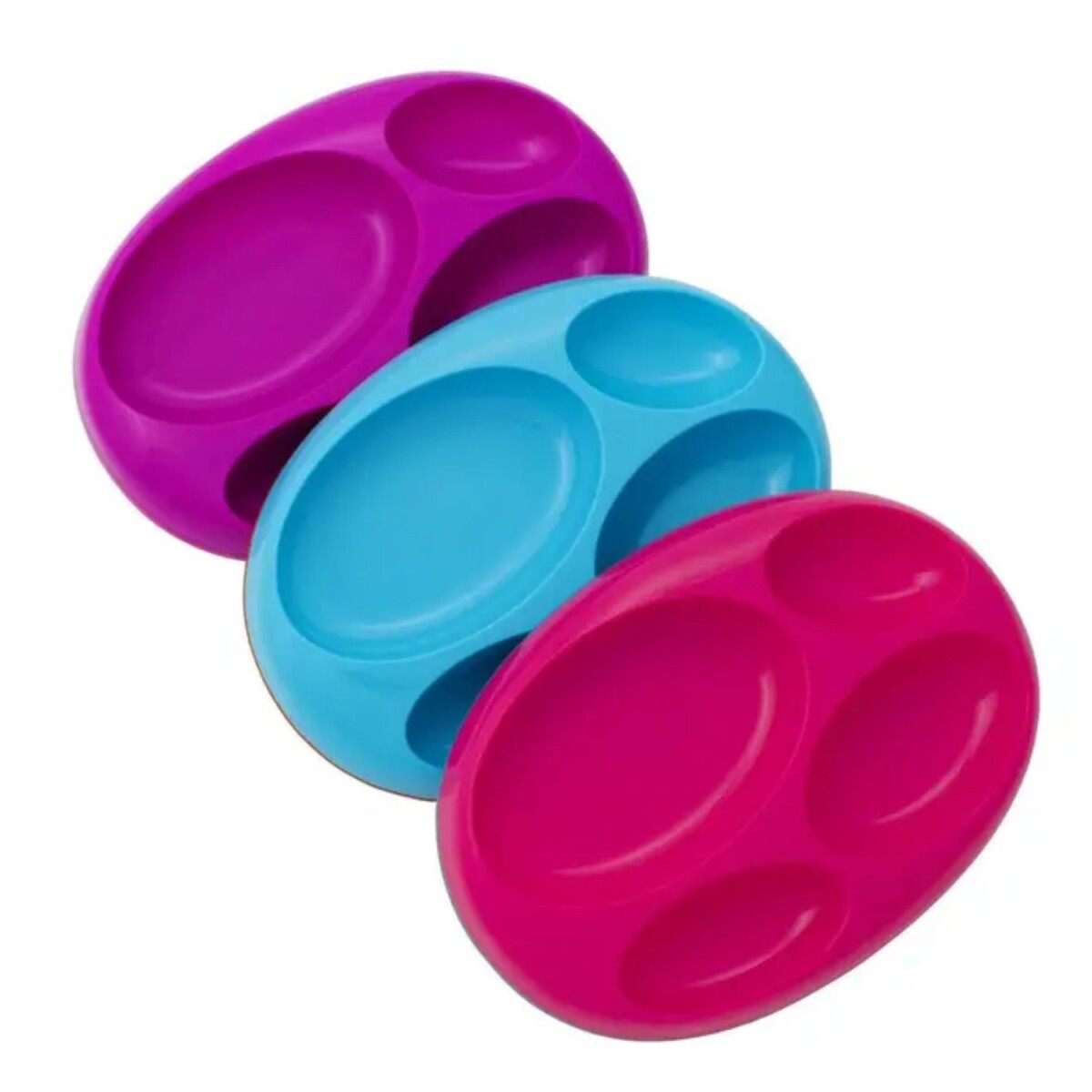 Set de 3 platos con división 