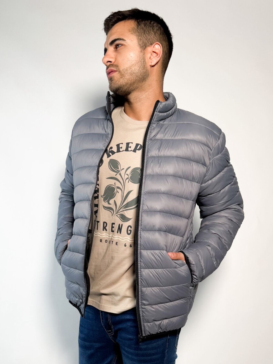 Campera de nylon Hakuna - Gris Claro 