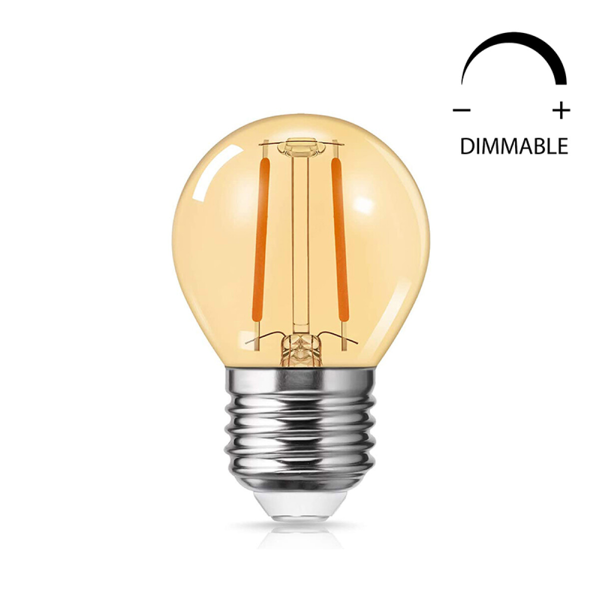 Lámpara Filamento LED G45 Dimerizable 4W ultra calida 