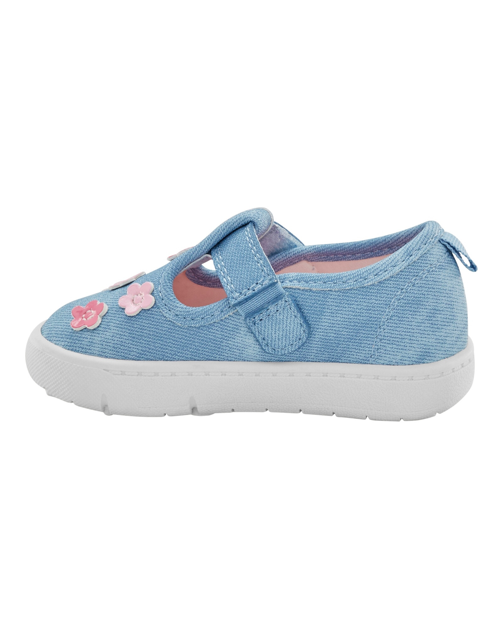 Championes denim, diseño floral Sin color