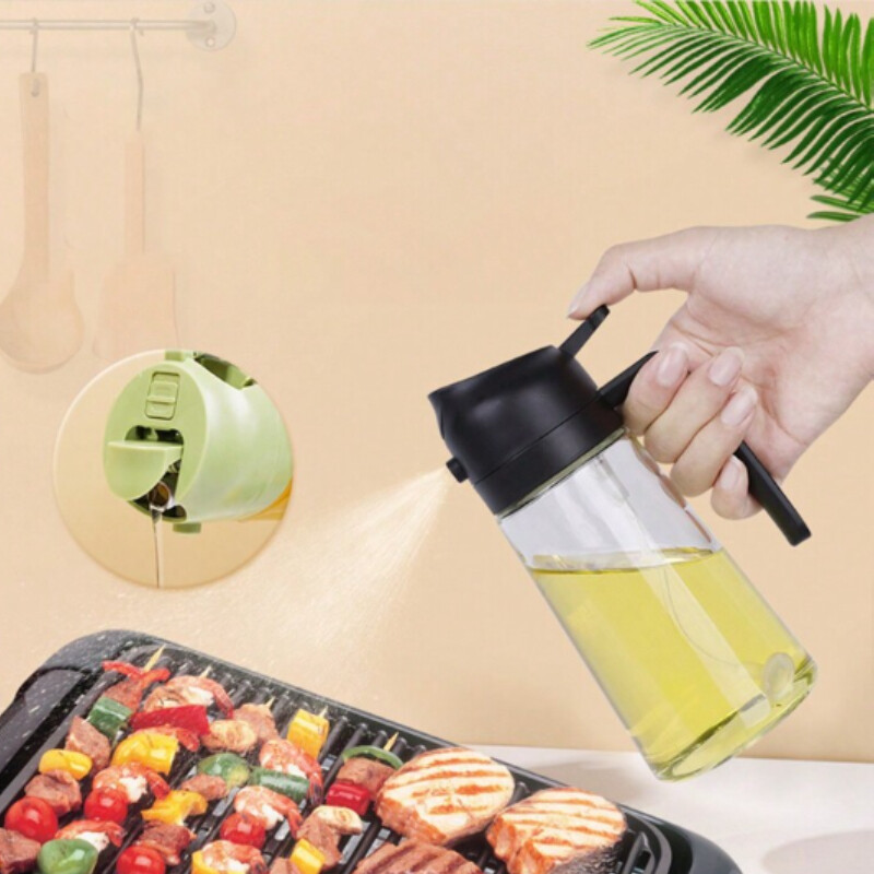 Pulverizador spray y dispensador de aceite 2 en 1 Pulverizador spray y dispensador de aceite 2 en 1