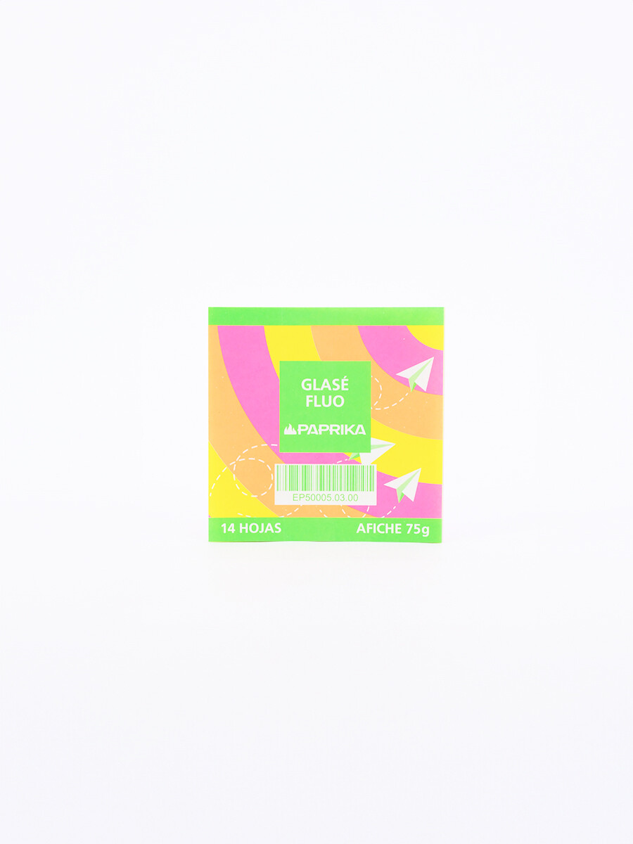 PAPEL GLACE FLUO - MULTICOLOR 
