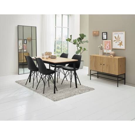 Mesa de comedor JEGIND 80x130 roble/negro Roble/negro