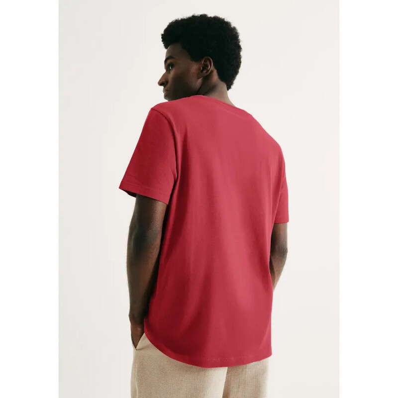 CAMISETA MM MASC VERMELHO ESCURO