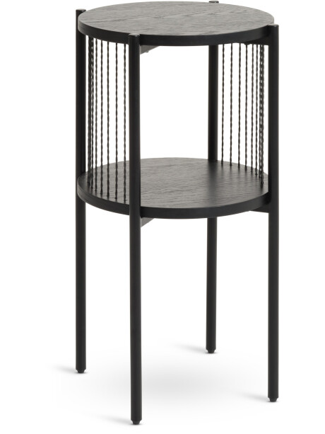 Mesita de noche SNESLEV 1 estante negro Mesita de noche SNESLEV 1 estante negro