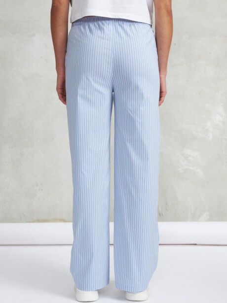 PANTALÓN STRIPE CELESTE