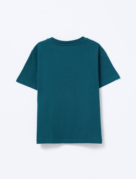 CAMISETA INFANTIL CON ESTAMPA AZUL