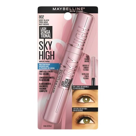 Máscara de pestañas Maybelline Sky High Very Black a prueba de agua Negro