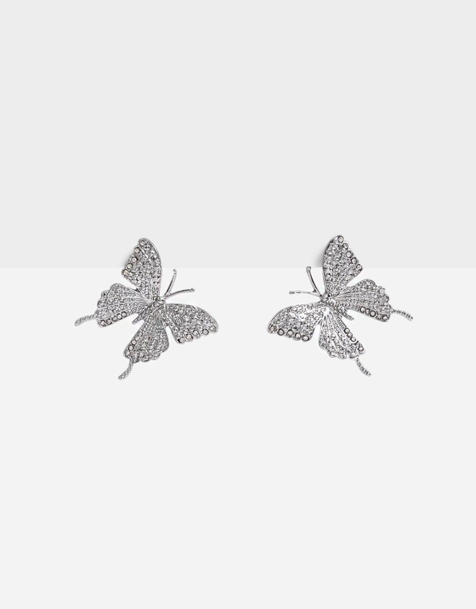 Aros Pasantes Mariposas Strass 
