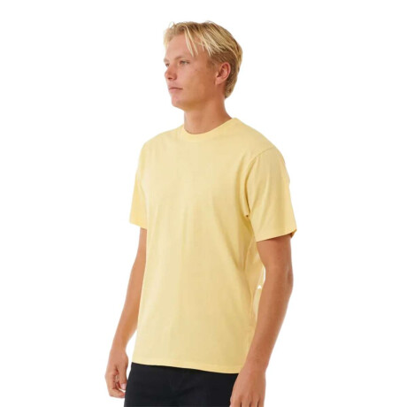 Remera Rip Curl Plain Wash Tee Amarillo