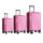 Set de 3 Valijas de Mano Rígidas Rosa