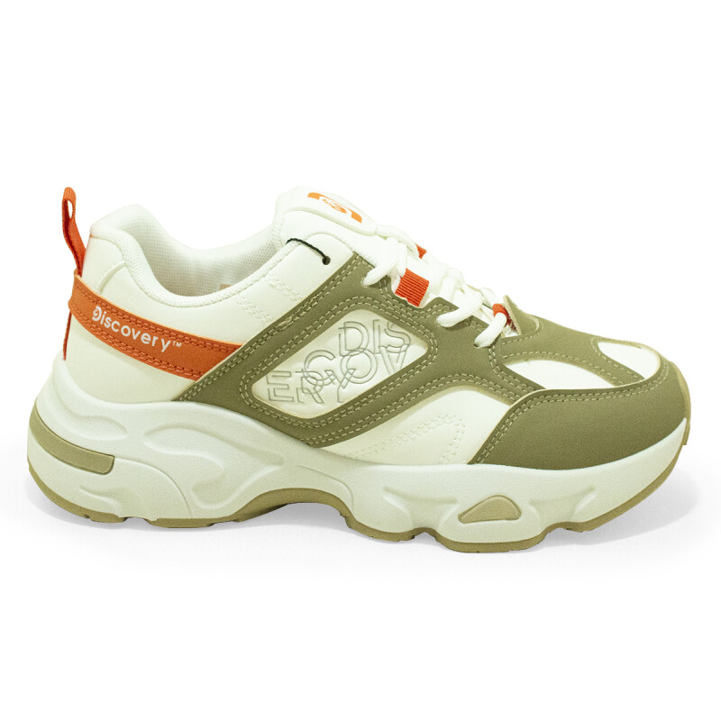 Championes Discovery calzado Earth Sport Camo de Mujer - DISCFW25827 Blanco-beige