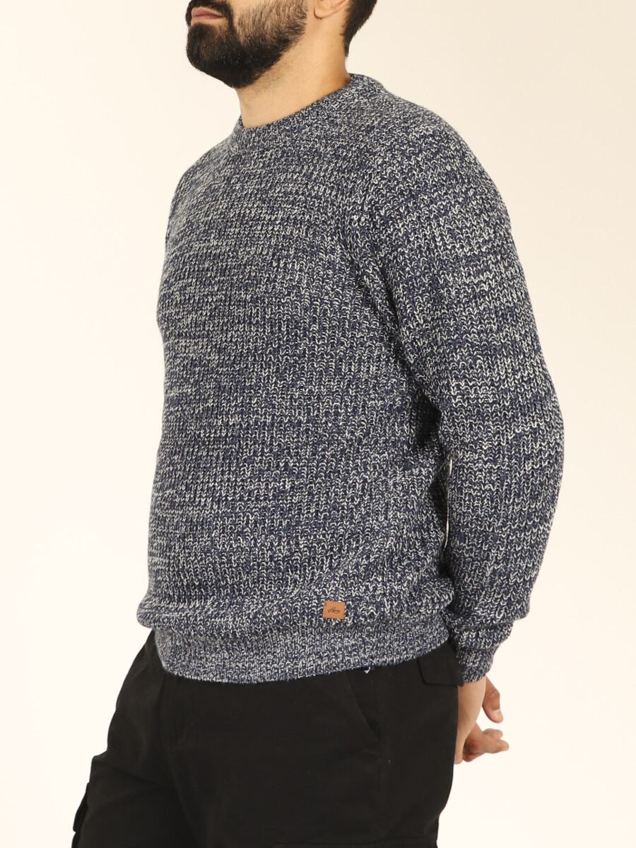Sweater Punto Harry - Azul Osc/bla 