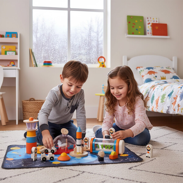 Tender Leaf Toys Set Astronaura Espacio Niños Juguete Madera Tender Leaf Toys Set Astronaura Espacio Niños Juguete Madera