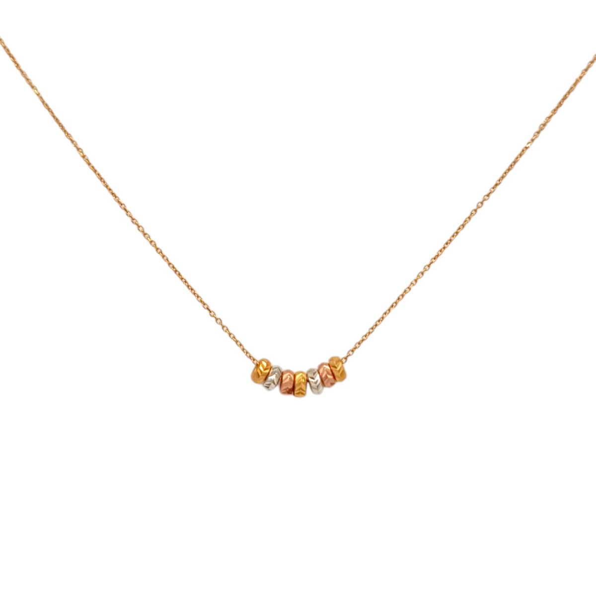 Conjunto Tricolor-Oro bajo-Sin piedra-CJ8027 - Sinpiedra 