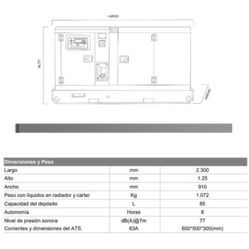 GENERADOR 38/41 KVA CABINADO VCP-DP/KF GENERADOR 38/41 KVA CABINADO VCP-DP/KF