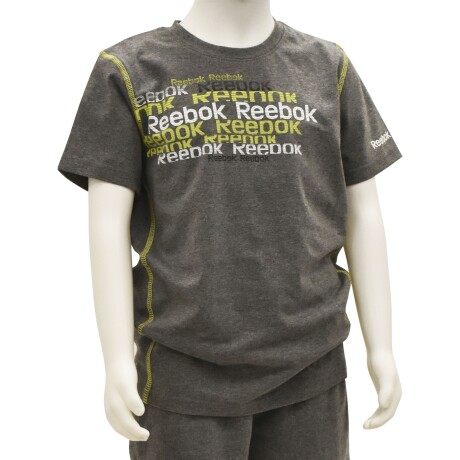 Remera Para Niños y Jóvenes Reebok H76155 Deportiva y Casual Gris