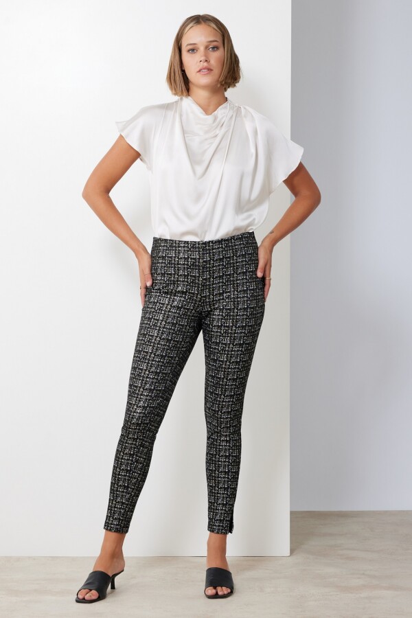 Pantalon Suede Print NEGRO/MULTI