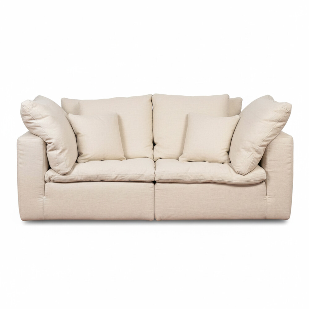 SOFÁ C/FUNDAS DESMONTABLES 3 CUERPOS TELA NATURAL-BEIGE STRATA BEIGE