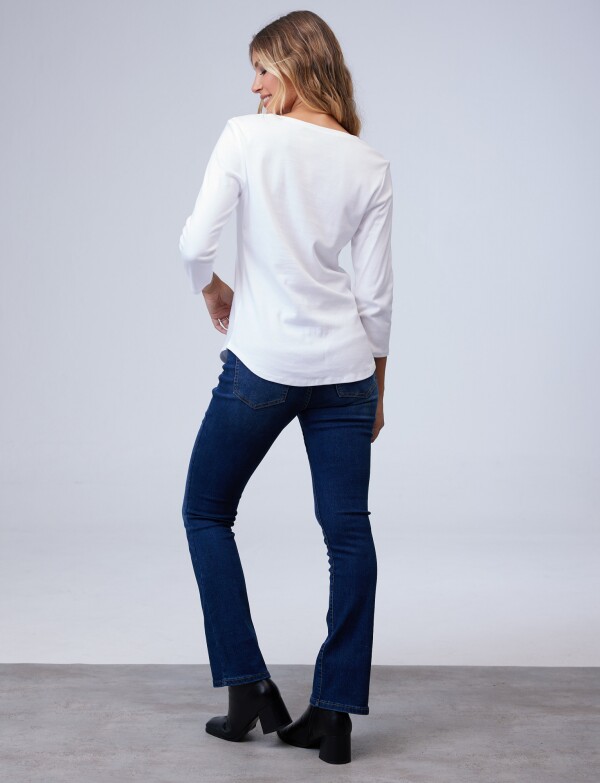 Remera Algodon Basica BLANCO
