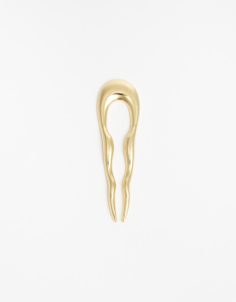 Peinetas y Palitos Metal Palito Metálico Wavy. - Dorado