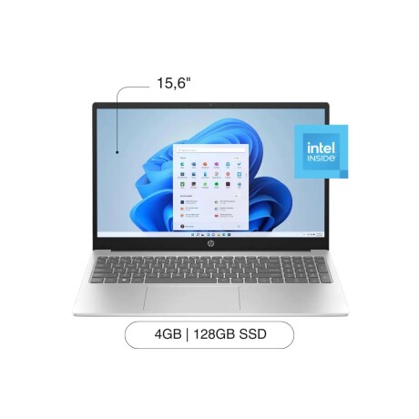 Notebook HP 15-FD0084WM 15.6' FHD 128GB SSD / 4GB RAM Intel N200 W11 - Silver Notebook HP 15-FD0084WM 15.6' FHD 128GB SSD / 4GB RAM Intel N200 W11 - Silver