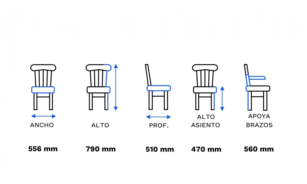 SILLA A APRIL1 azul Silla A April1 Azul