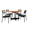 Juego de comedor Mesa Redonda - Lux Atria Negro