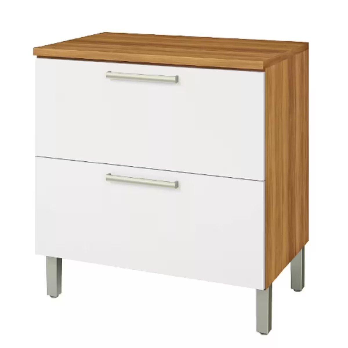 Bajo Mesada Burguesa Blanco 80cm 1 Puerta 1 Cajón 