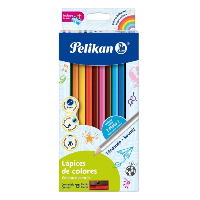 PELIKAN LAPIZ DE COLORES LARGOS (4 MM)12 única