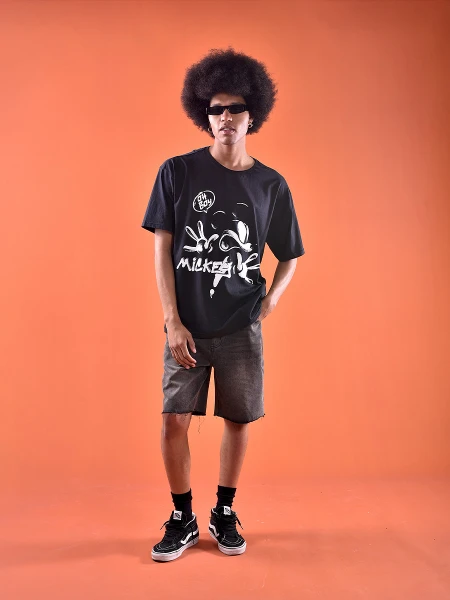 REMERA MICKEY - OH BOY NEGRO